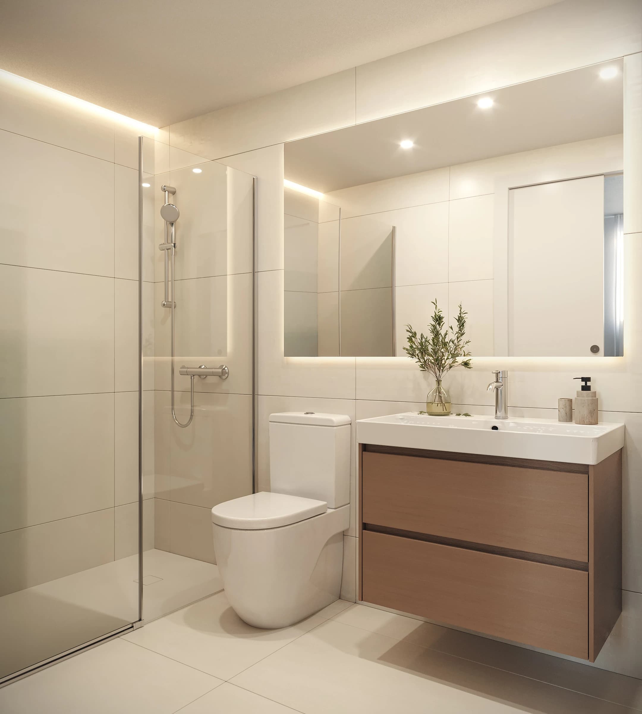 Visualización de baño de la suite · Interiores en Mallorca · BCA