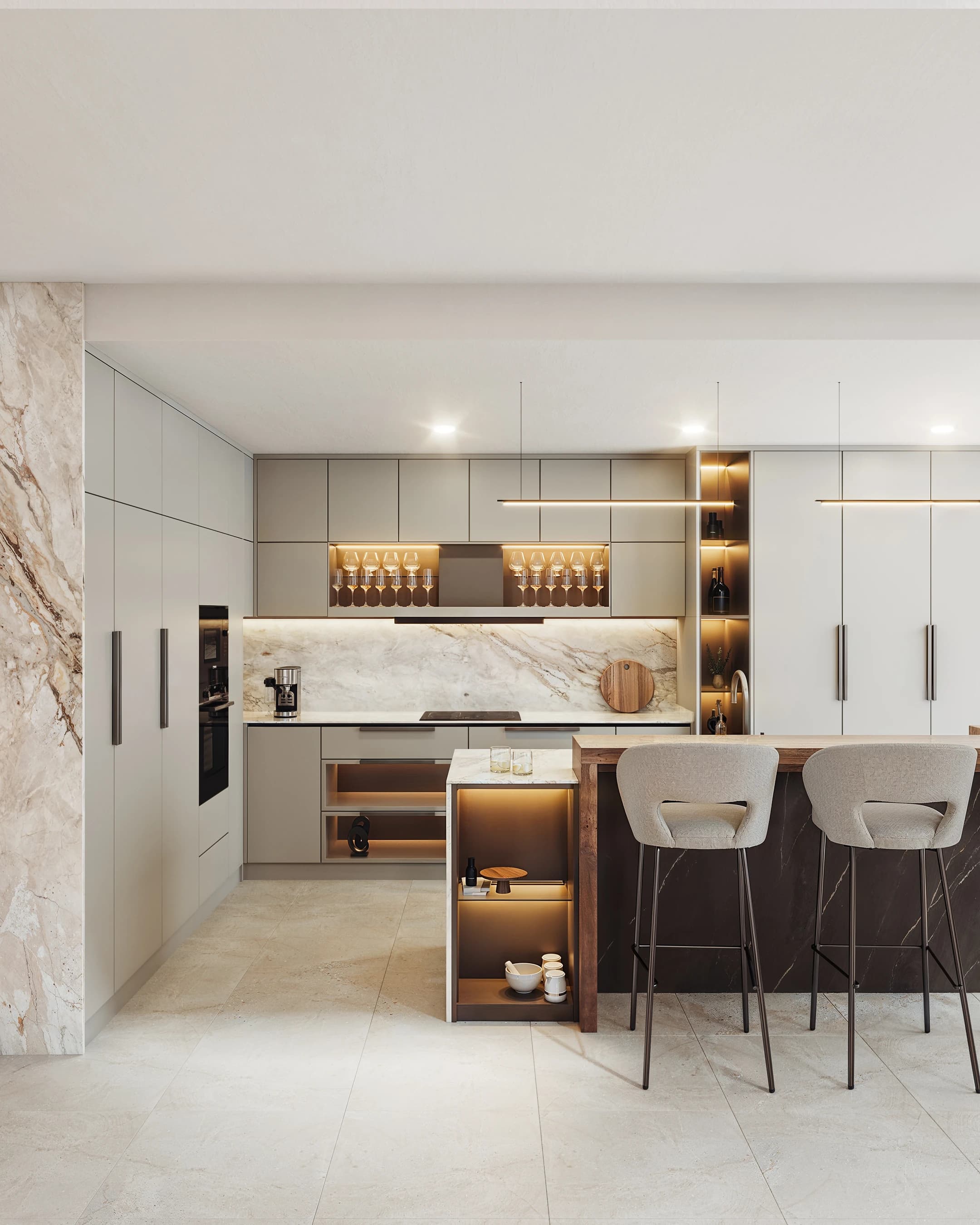 Visualización de interior y patio · Vivienda Patio · Mar Marín Interiorismo