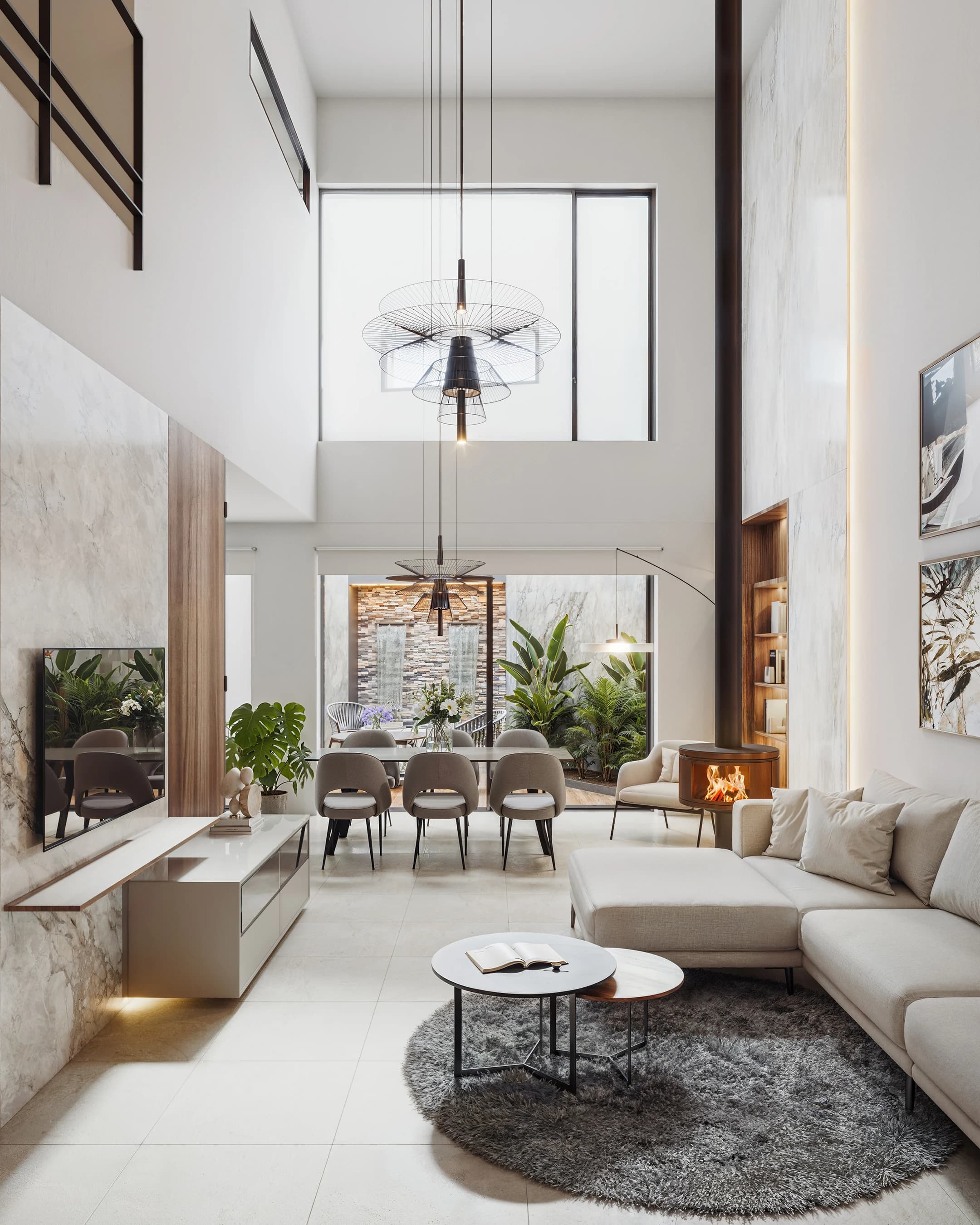 Visualización de salón · Vivienda Patio · Mar Marín Interiorismo