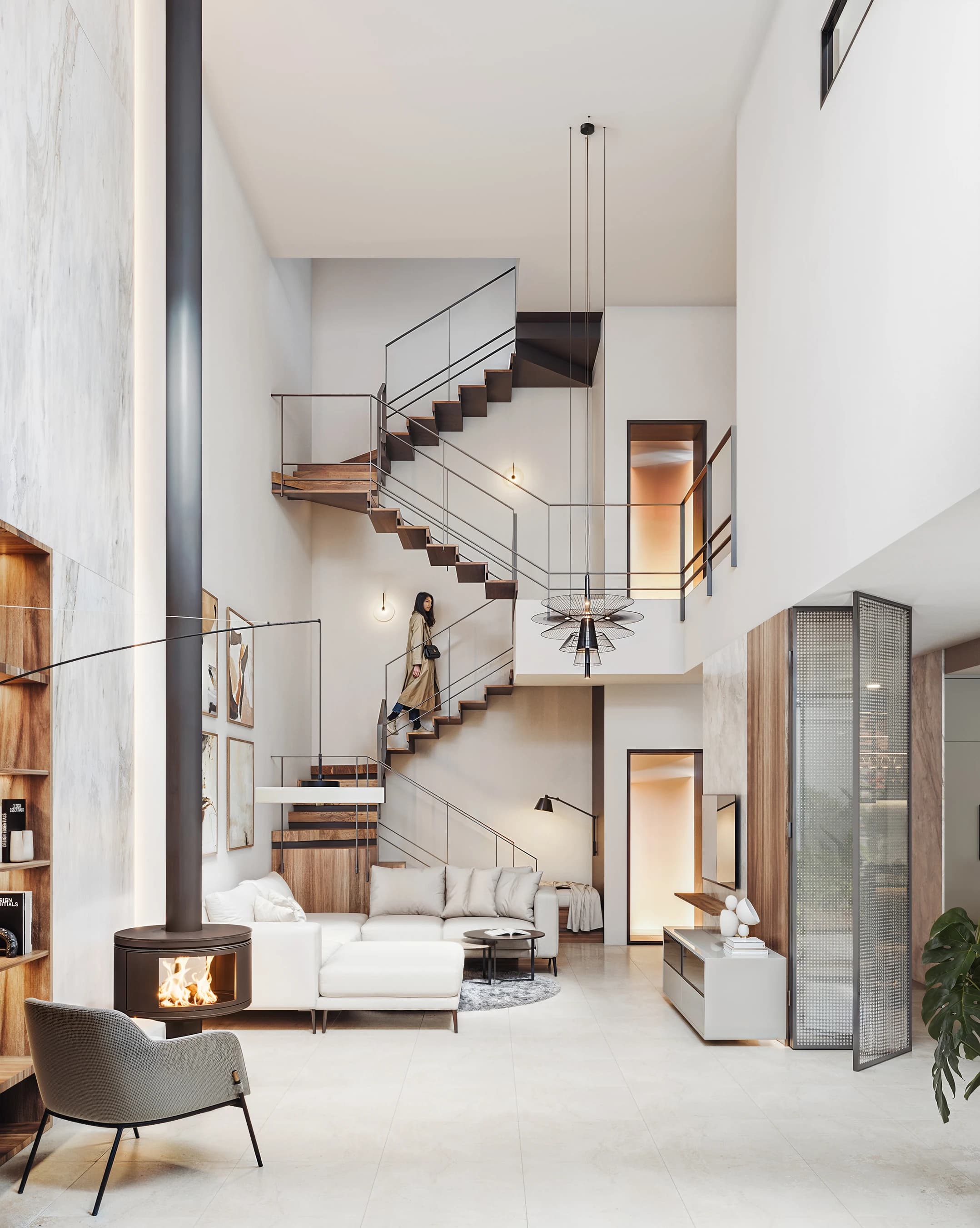 Visualización de espacios de la vivienda · Vivienda Patio · Mar Marín Interiorismo