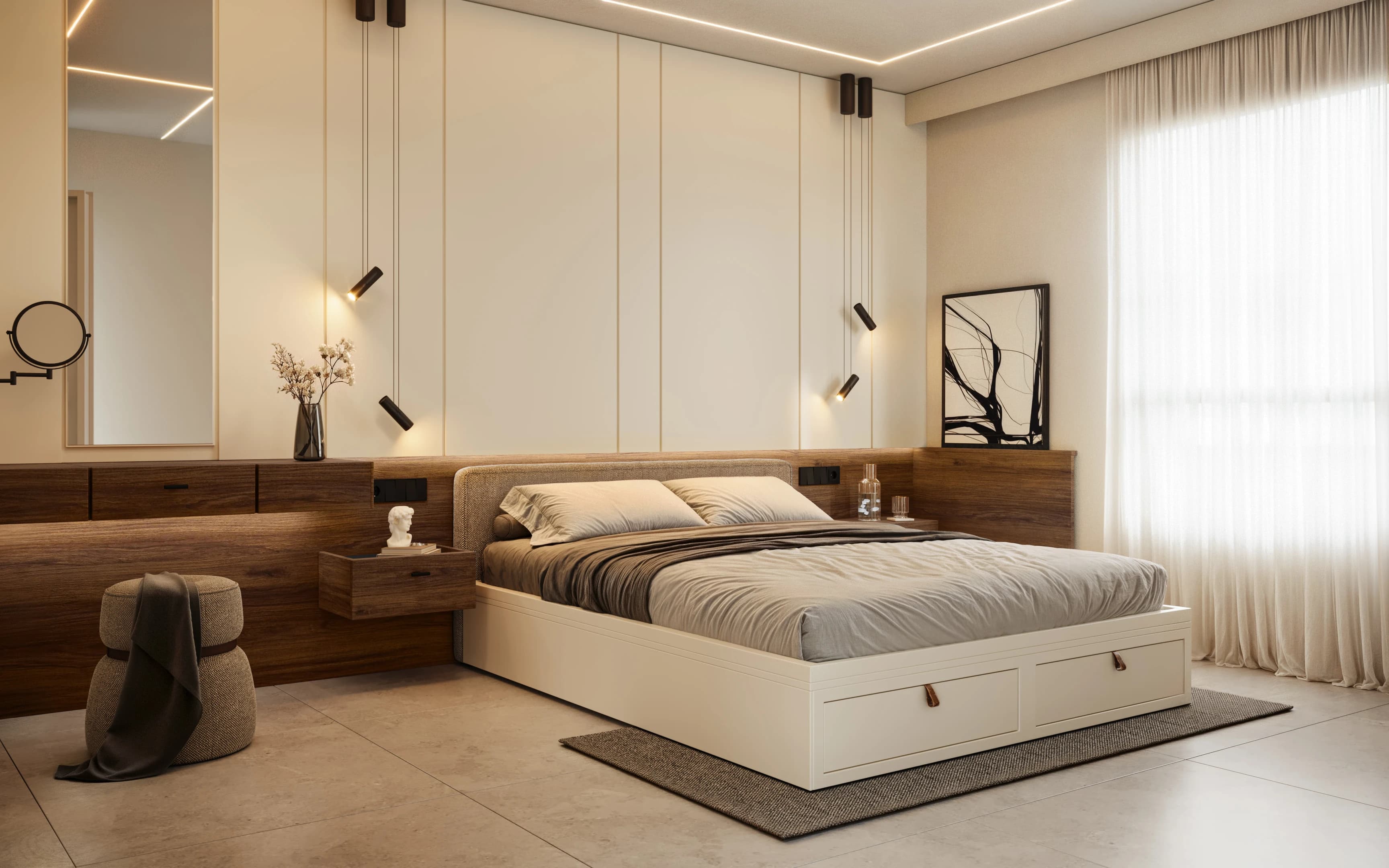 Visualización de suite · Vivienda Roro · Mar Marín Interiorismo